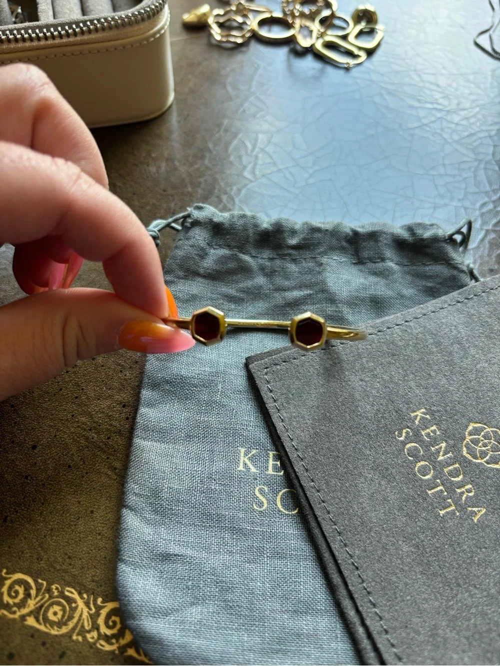 Kendra Scott Cuff Bracelet |  Sterling Silver w 18 karat gold vermeil